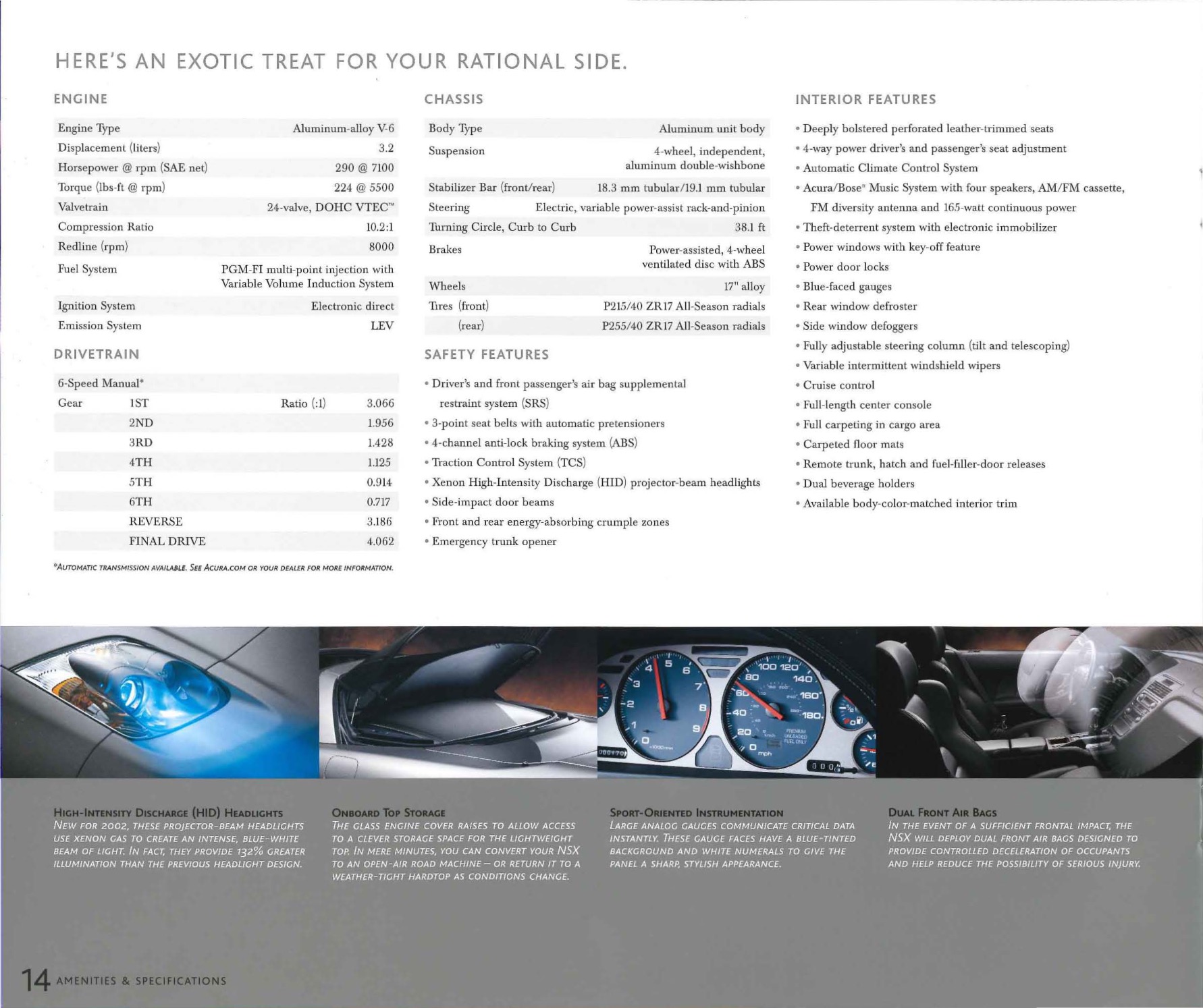 2002 Acura NSX Brochure Page 9